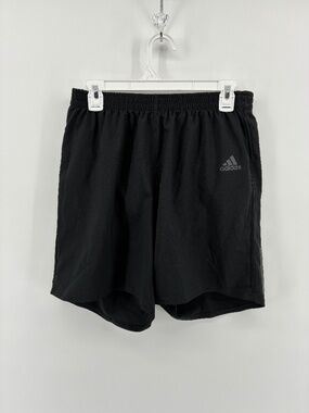 Adidas Black Athletic Shorts Moisture-Wicking Mid-Thigh